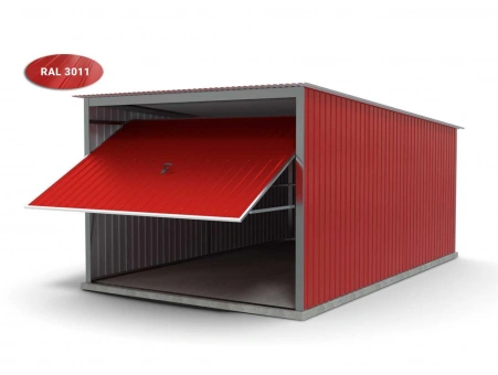 Metalen garage - kantelpoort 3